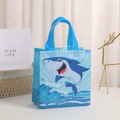 4pcs Reusable Gift Bag Shark Pattern Clear Small Business Supplies Shopping Bag