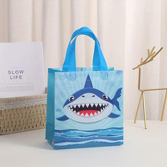 4pcs Reusable Gift Bag Shark Pattern Clear Small Business Supplies Shopping Bag