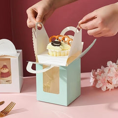 10pcs Macaron Cake Party PVC Window Gift Box Wedding Decorations