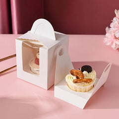 10pcs Macaron Cake Party PVC Window Gift Box Wedding Decorations