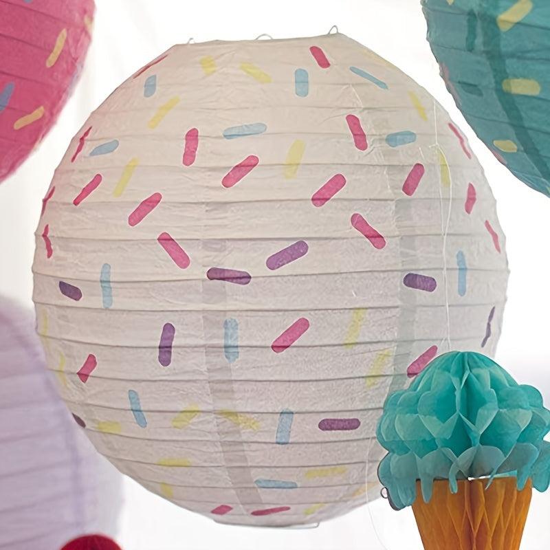 3pcs Donut Paper Lantern Hanging Decoration