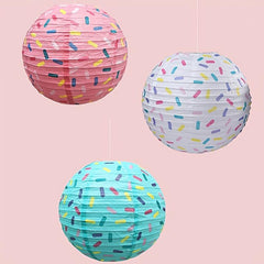 3pcs Donut Paper Lantern Hanging Decoration