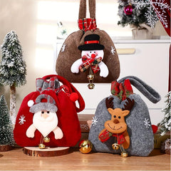 3pcs Reusable Christmas Tote Bags with Handles