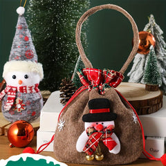 3pcs Reusable Christmas Tote Bags with Handles