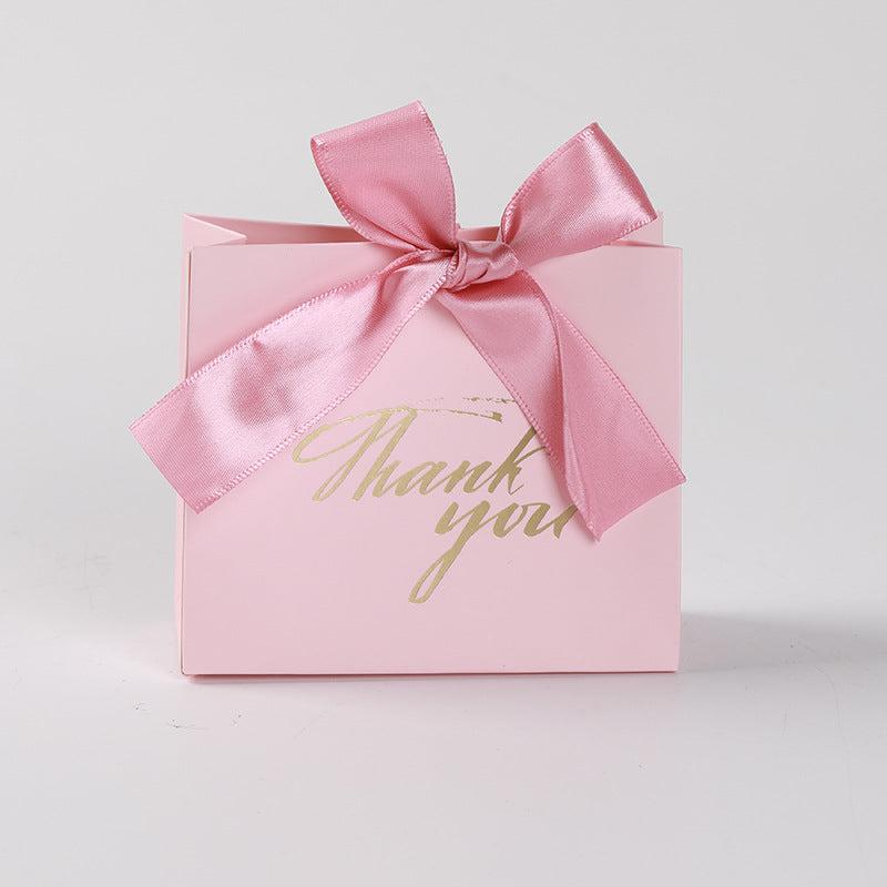 25pcs Small Thank You Gift Bag With Ribbon Bow - Party Favor Bags