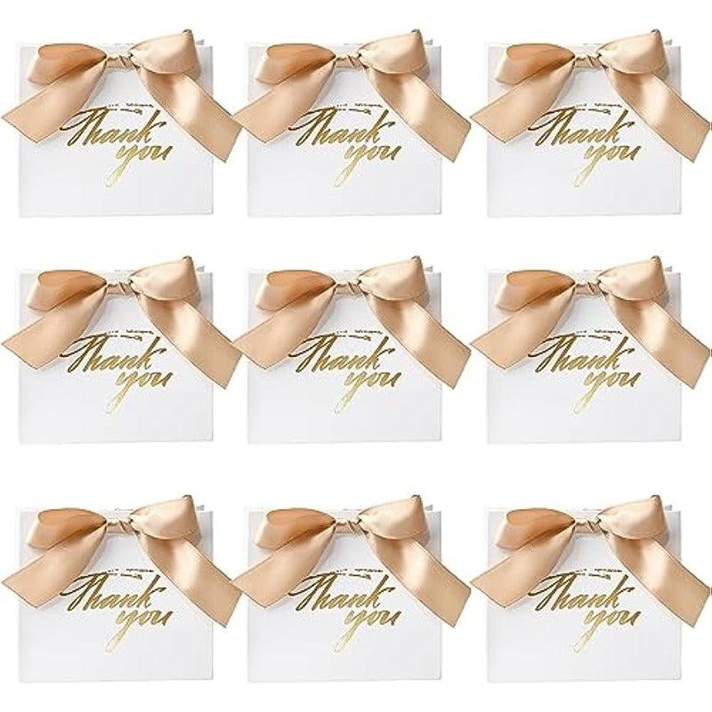 25pcs Small Thank You Gift Bag With Ribbon Bow - Party Favor Bags