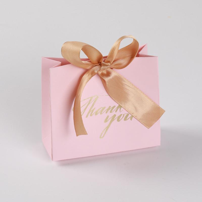 25pcs Small Thank You Gift Bag With Ribbon Bow - Party Favor Bags