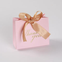 25pcs Small Thank You Gift Bag With Ribbon Bow - Party Favor Bags