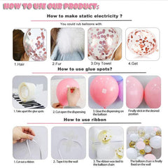 94pcs Birthday Balloon Set Red Latex Garland Golden Princess Party Supplies
