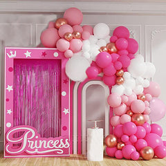 94pcs Birthday Balloon Set Red Latex Garland Golden Princess Party Supplies