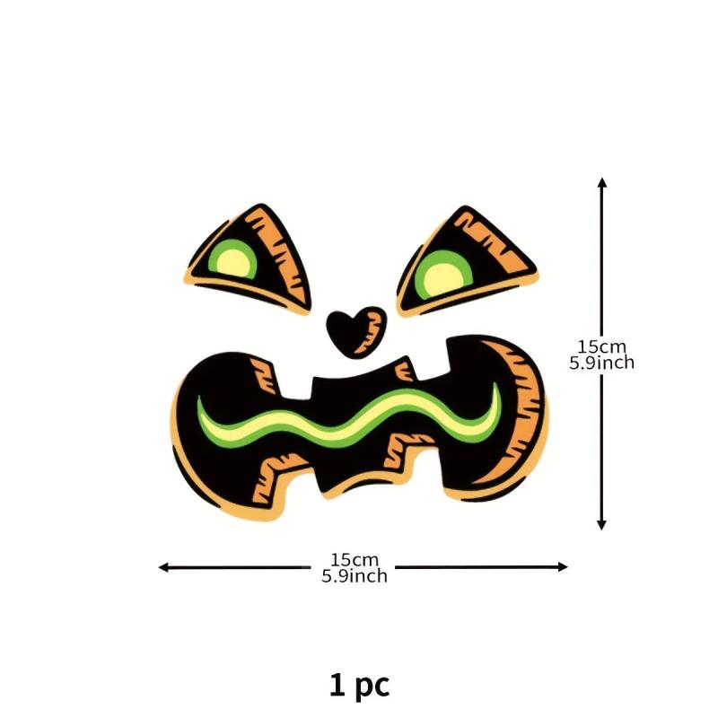 2pcs Halloween DIY Emoticon Stickers Pumpkin Ghost Face