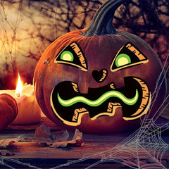 2pcs Halloween DIY Emoticon Stickers Pumpkin Ghost Face