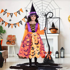 Halloween Witch Broom with Ribbons for Costume Parties and Decorations