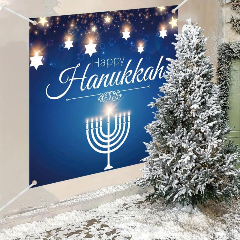 Hanukkah Single Garage Door Banner Decoration