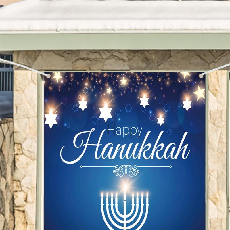 Hanukkah Single Garage Door Banner Decoration