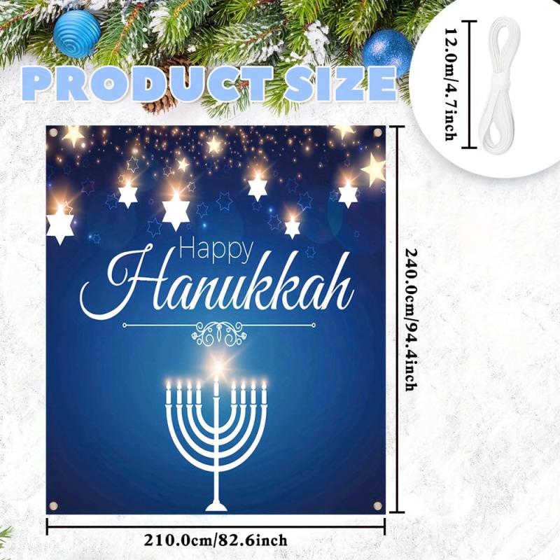 Hanukkah Single Garage Door Banner Decoration