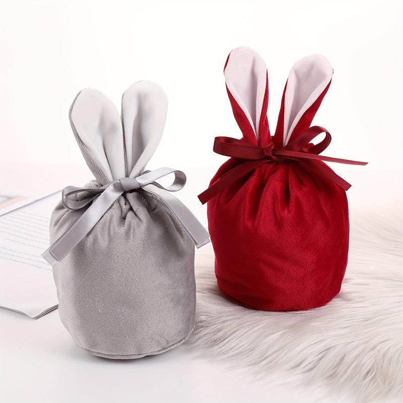 Rabbit Ears Velvet Gift Bag for Party Candy and Wedding Candy