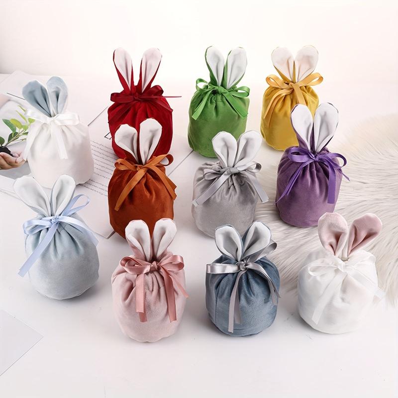 Rabbit Ears Velvet Gift Bag for Party Candy and Wedding Candy