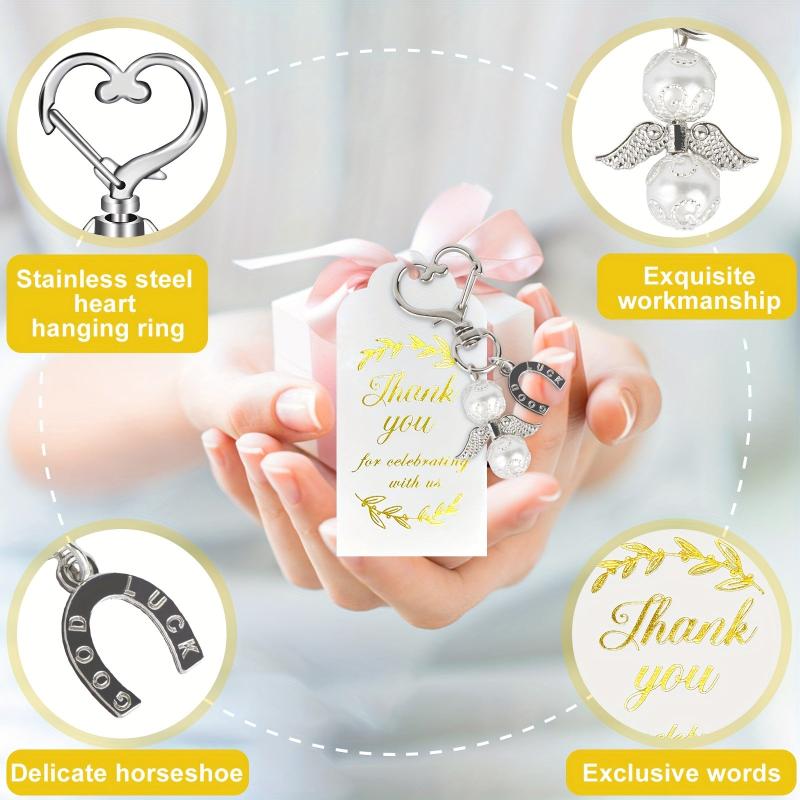 12pcs Baby Angel Keychain Gift Set with Thank You Card