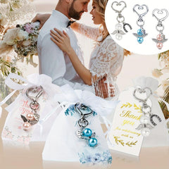 12pcs Baby Angel Keychain Gift Set with Thank You Card