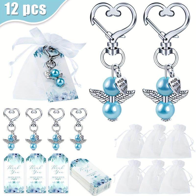 12pcs Baby Angel Keychain Gift Set with Thank You Card