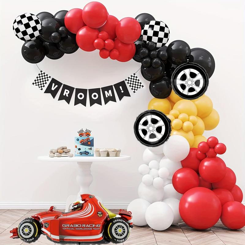 Race Car Balloons Birthday Party Supplies Arch Garland Kit