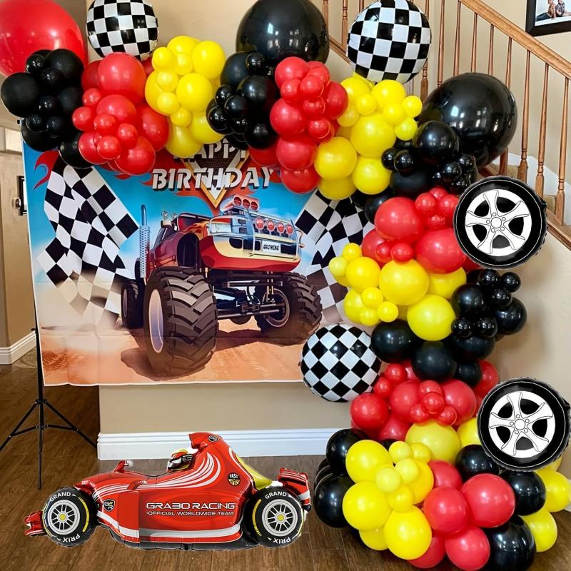 Race Car Balloons Birthday Party Supplies Arch Garland Kit