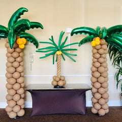 3pcs Coconut Leaf Balloon Summer Party Decoration Hawaiian Style Photo Props