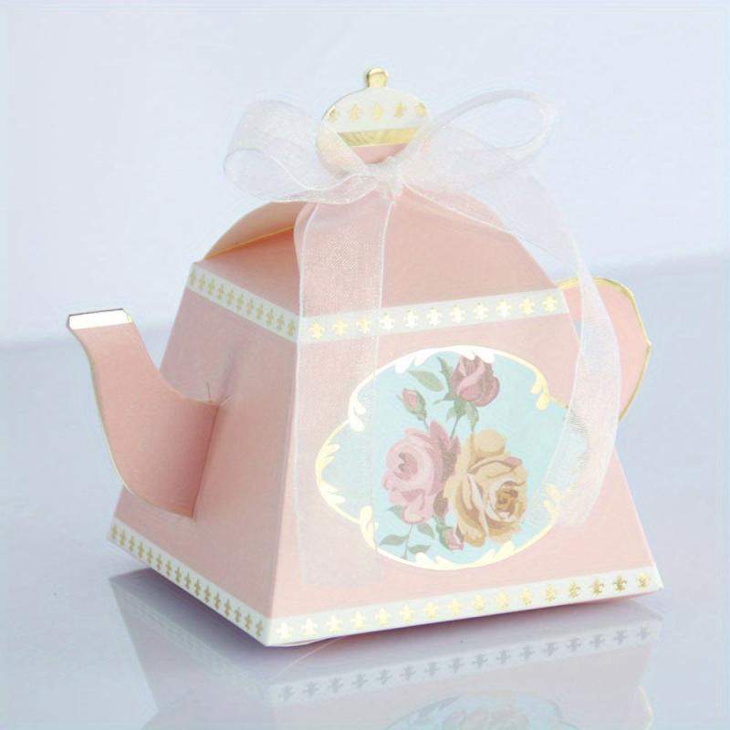 25pcs Teapot Box Party Supplies Gift Candy Box Wedding Decor Birthday Decor