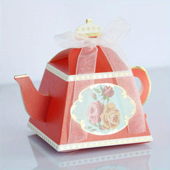 25pcs Teapot Box Party Supplies Gift Candy Box Wedding Decor Birthday Decor