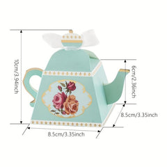 25pcs Teapot Box Party Supplies Gift Candy Box Wedding Decor Birthday Decor