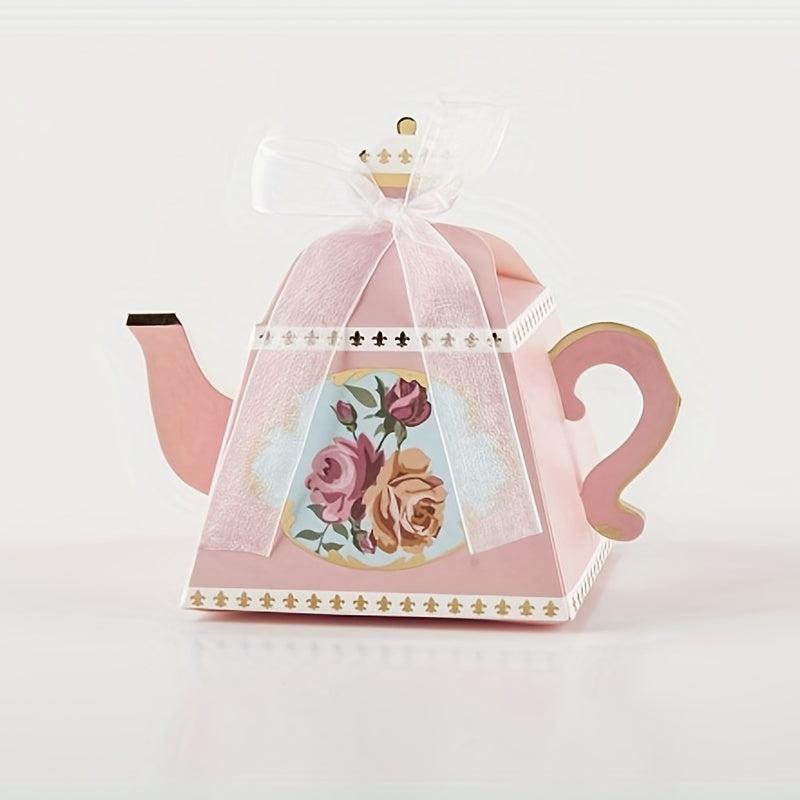 25pcs Teapot Box Party Supplies Gift Candy Box Wedding Decor Birthday Decor