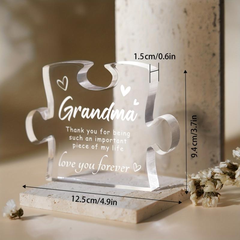 Acrylic Puzzle Plaque Thank You Desk Decorations