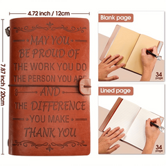 Unique Leather Journal for Women Men Employees