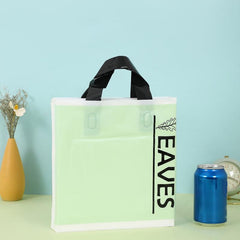 5pcs Printed Pen Painting Leaf Plastic Tote Bag