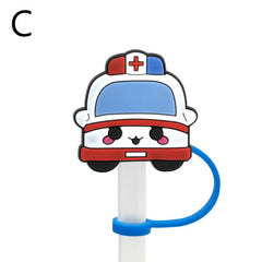Straw Cap Medical Cartoon Plug Reusable Straw Cap For Holidays Parties