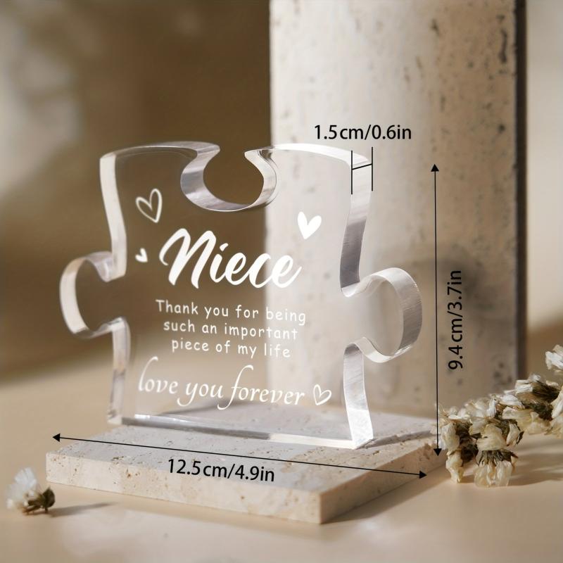 Acrylic Thank You Puzzle Plaque Desk Decor Birthday Gift