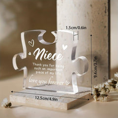 Acrylic Thank You Puzzle Plaque Desk Decor Birthday Gift
