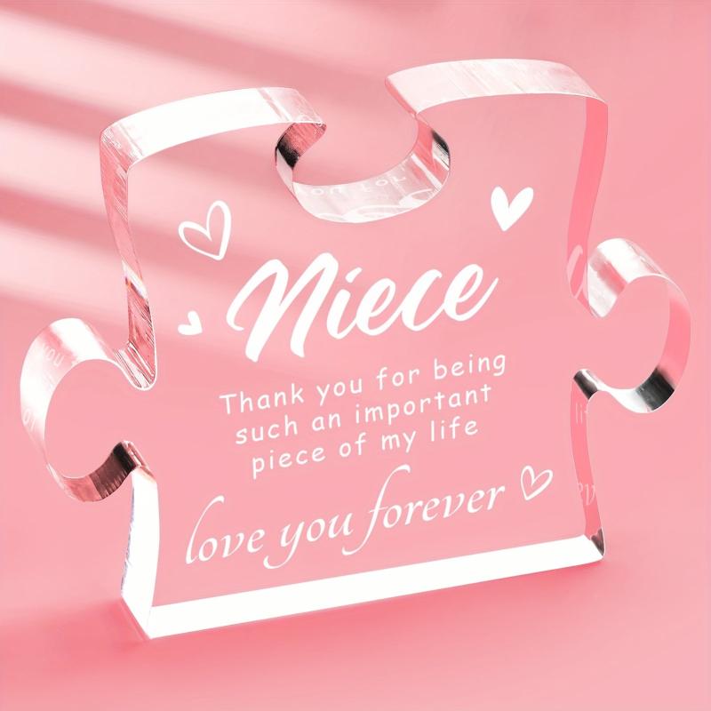 Acrylic Thank You Puzzle Plaque Desk Decor Birthday Gift
