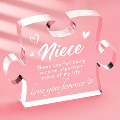 Acrylic Thank You Puzzle Plaque Desk Decor Birthday Gift