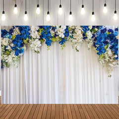 Navy Flower Backdrop for Dessert Tables Photo Booths Weddings and More