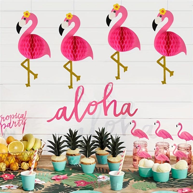 Flamingo Honeycomb Hanging Decorations 55 88 Cm Girls Birthday