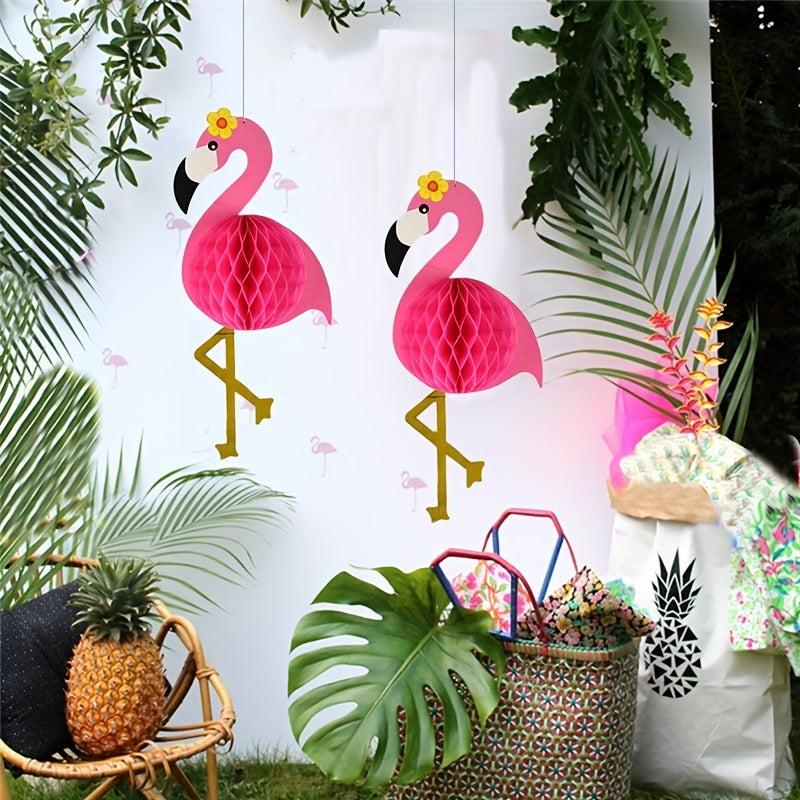 Flamingo Honeycomb Hanging Decorations 55 88 Cm Girls Birthday