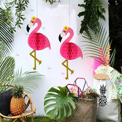 Flamingo Honeycomb Hanging Decorations 55 88 Cm Girls Birthday