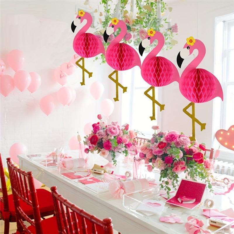 Flamingo Honeycomb Hanging Decorations 55 88 Cm Girls Birthday