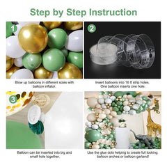 139pcs Olive Green Latex Balloon Arch Wreath Set for Celebrations