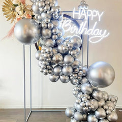 2pcs Silvery Big Balloon 45 72 cm for Party Wedding Birthday Decor