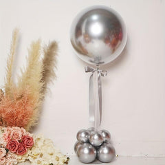 2pcs Silvery Big Balloon 45 72 cm for Party Wedding Birthday Decor