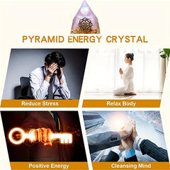 Amethyst Orgone Pyramid Energy Healing Chakra Reiki Meditation