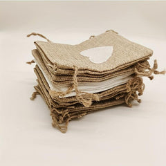 31pcs Love Burlap Bag Tag Set Jewelry Cosmetics Finishing Storage Bag